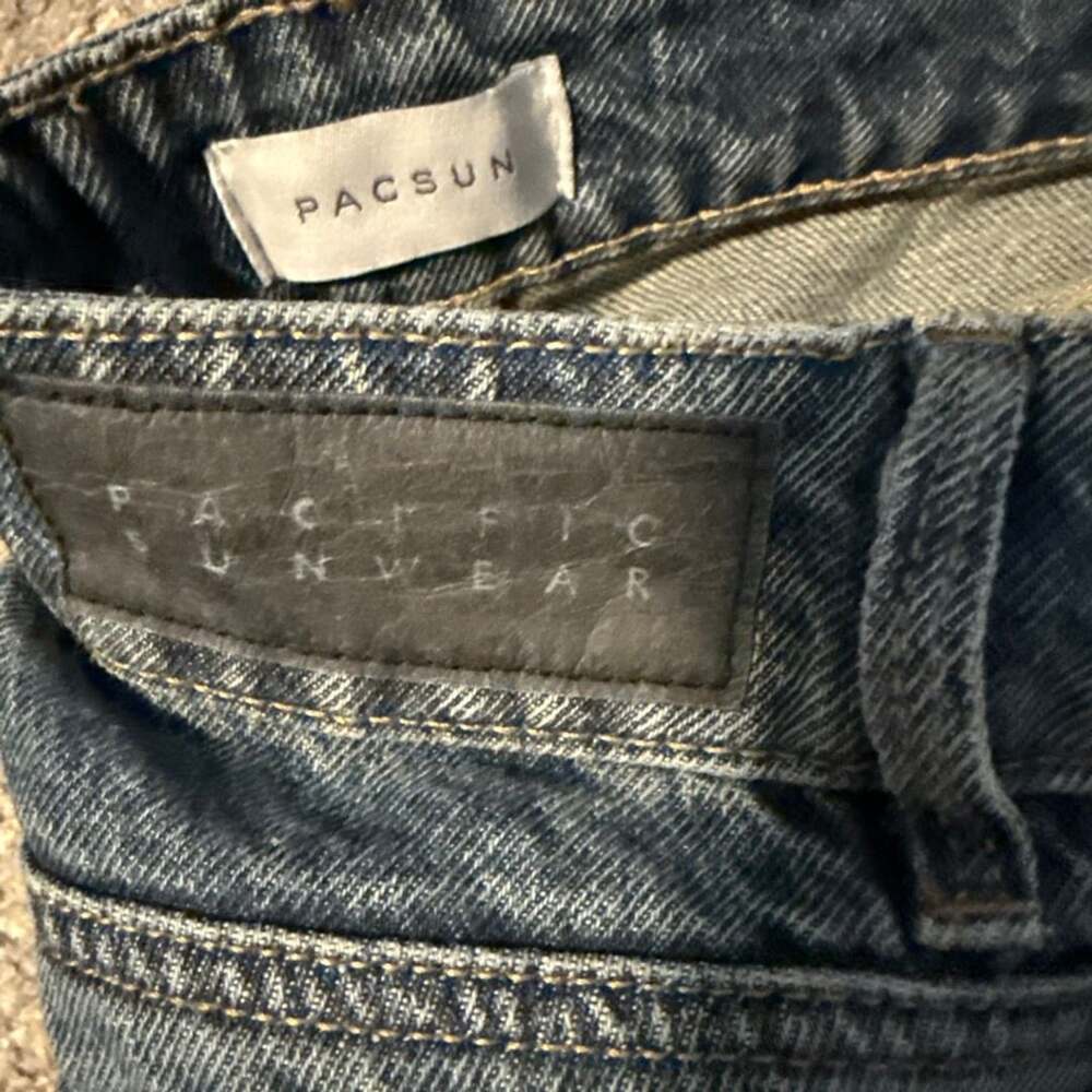 Wide leg PacSun Pacific Sunwear Medium Blue Wash Denim Jeans 25
